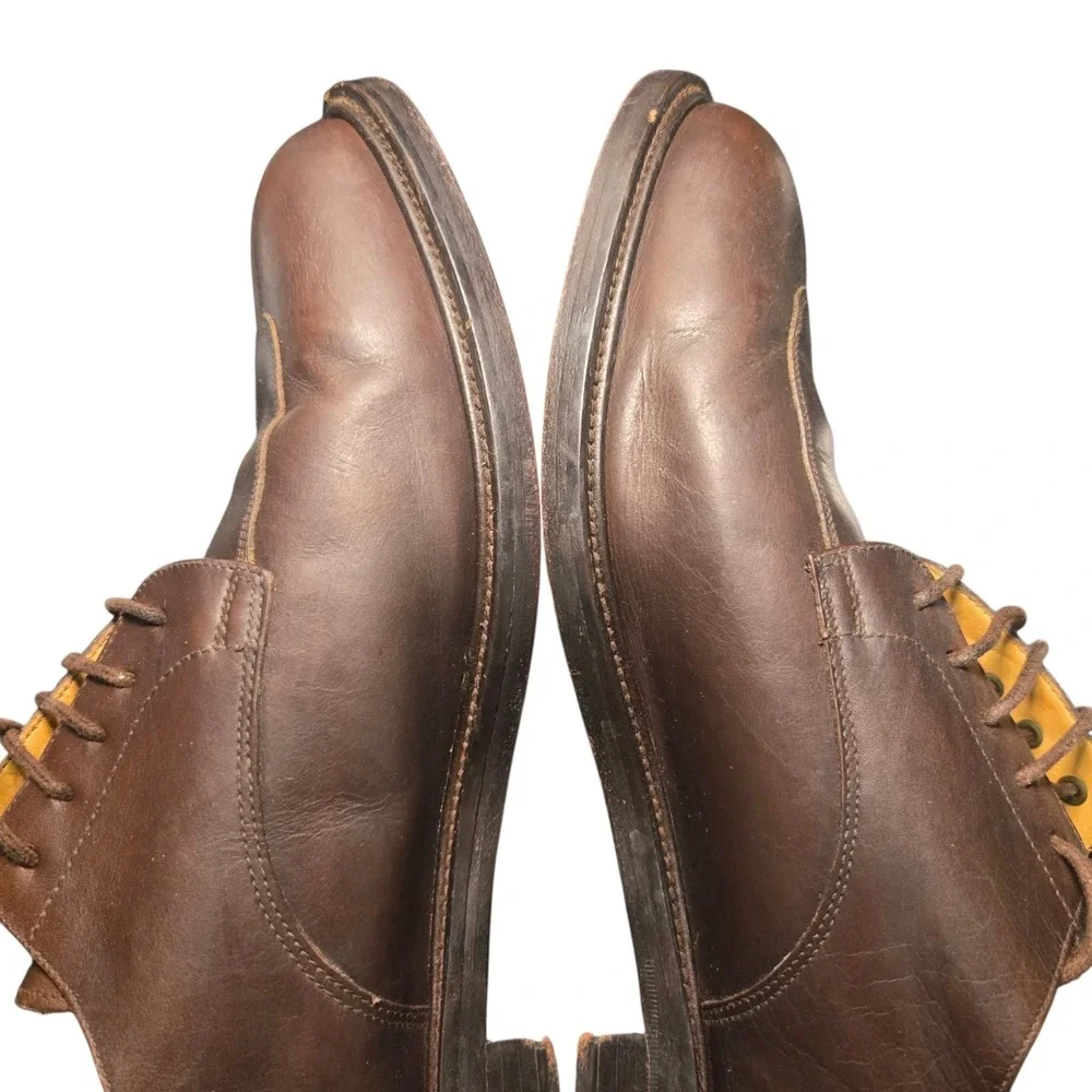 John Wood Shoemaker Mens Sz 13 Brown Norwegian Split Toe Dress Shoes COUSU
